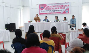 Musyawarah Desa (Musdes), bertempat di BPU Desa Tombatu Satu, Senin 31 Juli 2023.(Foto:Jay)