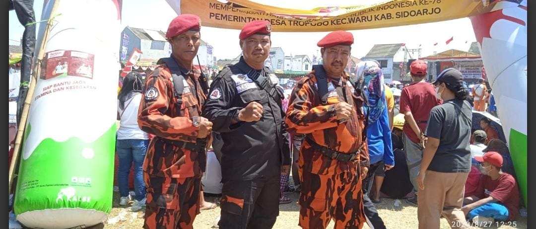 Koti Mahatidana Pemuda Pancasila Sidoarjo Hadiri Kegiatan Jalan Sehat Desa Tropodo Waru
